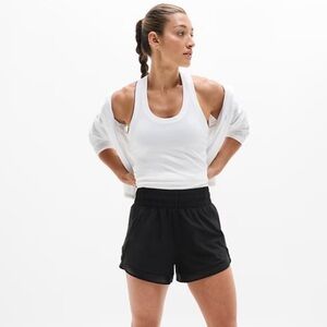 Athleta Momentum Tank White Seamless Mesh Racerback Activewear Top Small 530501